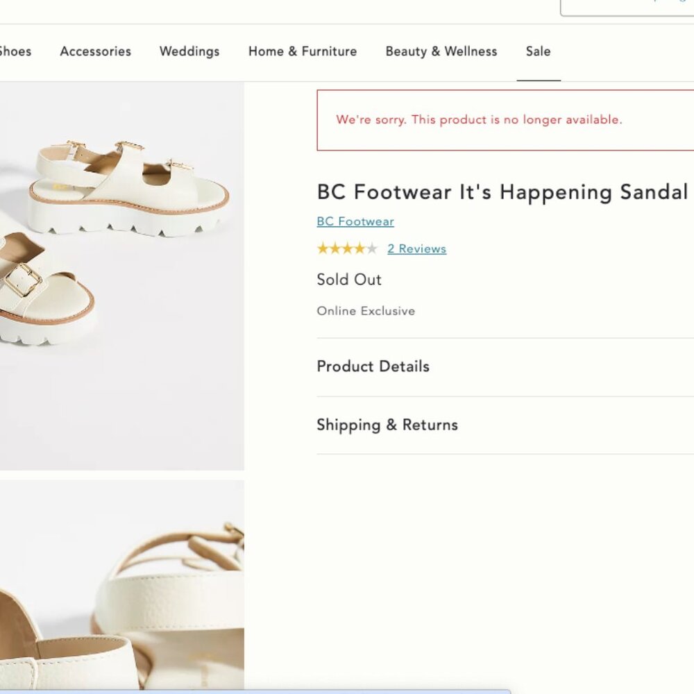 Anthropologie BC Footwear It's Happening Vegan Leather Sandal Women's Size 7.5 - Picture 14 of 14